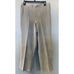 Alfred Dunner Casual Gray Corduroy Pants  Sz 12  Elastic Waist NWOT